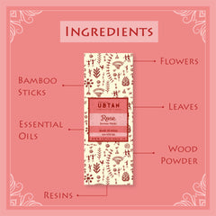 Rose Incense Sticks - Rejuvenating UBTAN Rose Incense Sticks - Rejuvenating UBTAN