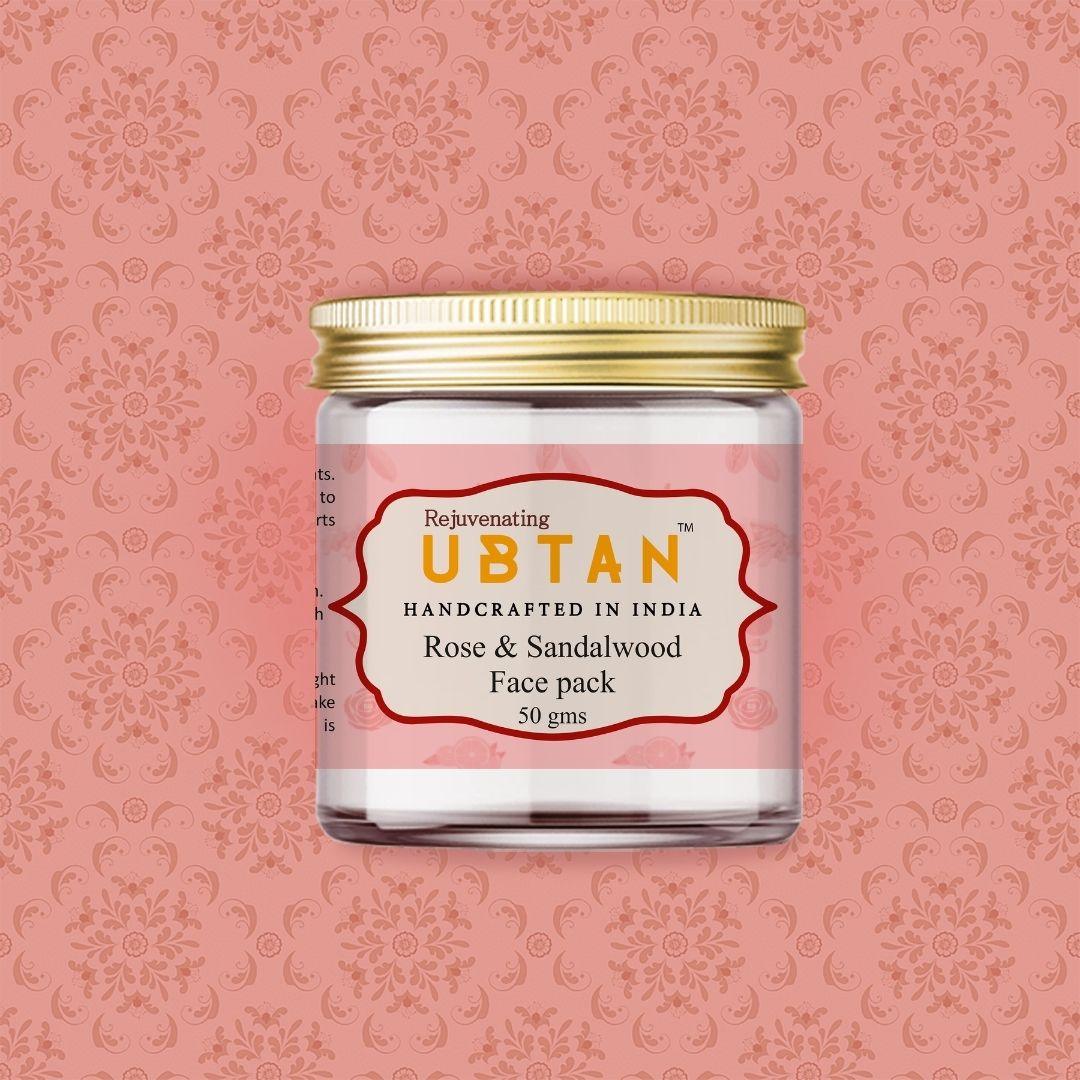 Rose & Sandalwood Face Pack - Rejuvenating UBTAN Rose & Sandalwood Face Pack - Rejuvenating UBTAN