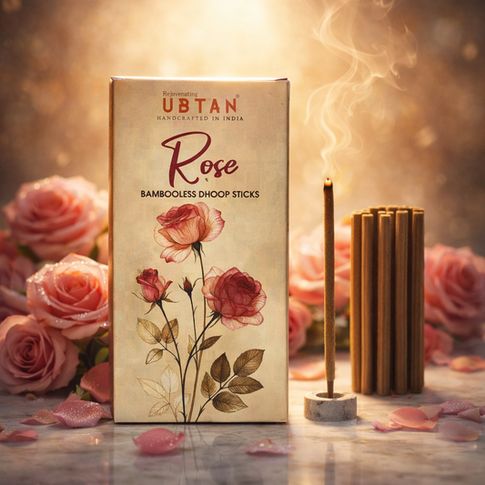 Rose Bambooless Dhoop Sticks - 20 Sticks