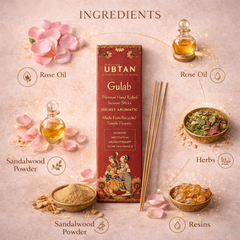 GULAB: Premium Hand Rolled Incense Sticks