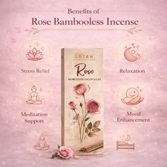 Rose Bambooless Dhoop Sticks - 20 Sticks