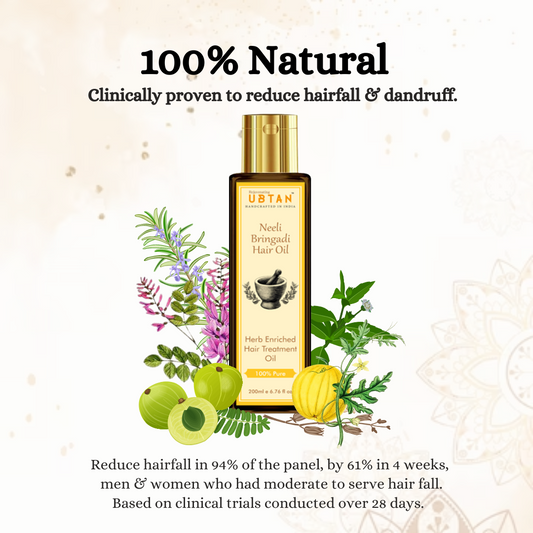 Neeli Bringadi - Herb Enriched Hair Treatment Oil - Rejuvenating UBTAN