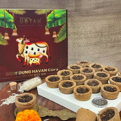Cow Dung Havan Cups - 15 Cups