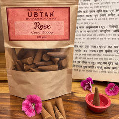 Rose Bambooless Cone Dhoop