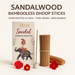 Sandalwood Bambooless Dhoop Sticks - 20 Sticks