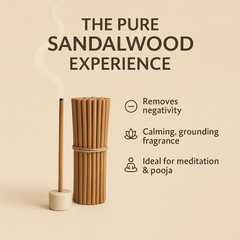 Sandalwood Bambooless Dhoop Sticks - 20 Sticks
