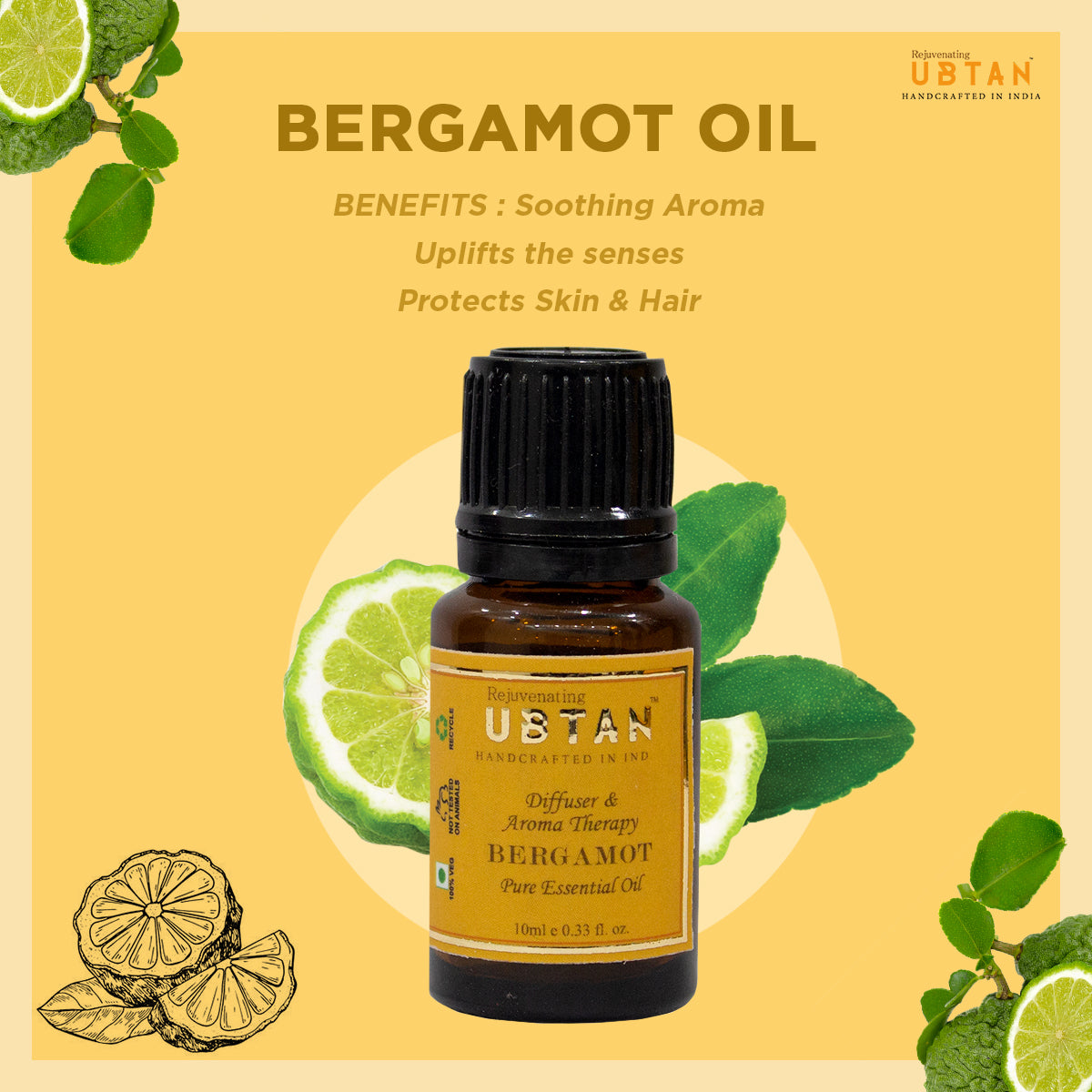Bergamot Essential Oil - Rejuvenating UBTAN
